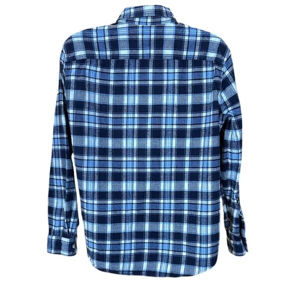 American Eagle Outfitters Blue and White Checked Flannel Button Down Size XL - Picture 2 of 7